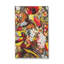 Tapis noir tissé à motif floral lavable Mosso-653234732