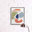 Collage de formes abstraites, vert, orange et bleu par un artiste inconnu - impression-12504878-12504879