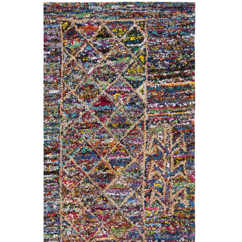 Tapis en coton touffeté à la main Hammd, Carré 6 pi