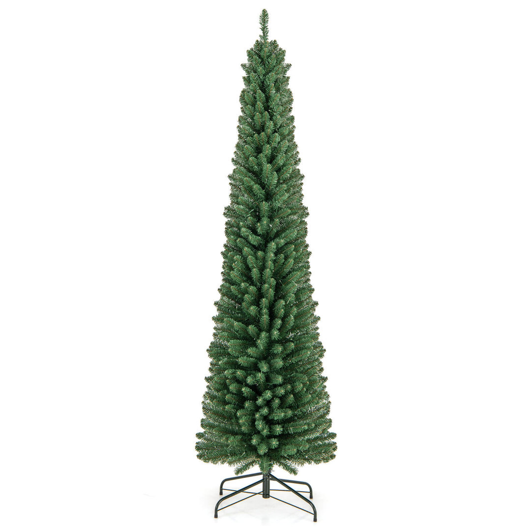Pencil Christmas Tree With Memory Wire Branch Tips Led Lights For Home The Holiday Aisle® 