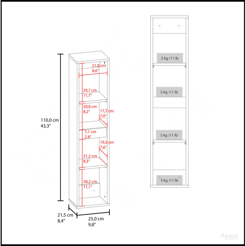 Light Beige And White 2-Door Wall Cabinet