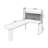 Nut-brown L-Shaped Solid Wood writing desk-118245262