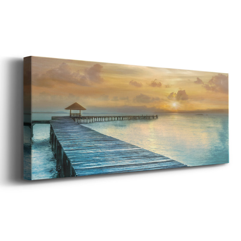 «Island Time» sur toile, H 20 po x l 50 po x P 1,5 po