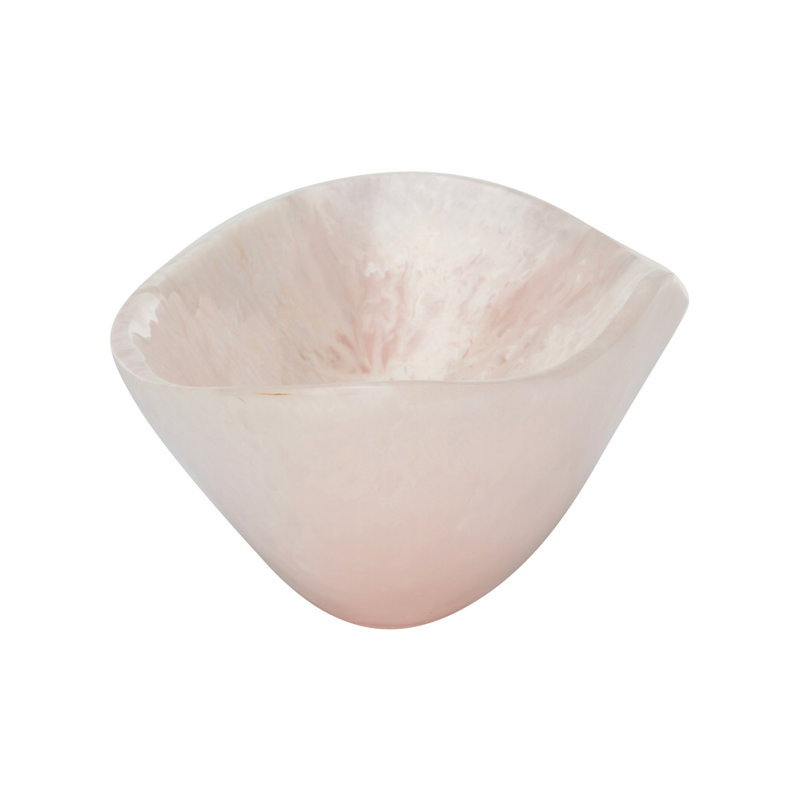 Bucolic Decorative Bowl, 4.25" H x 16" W x 6.75" D, Pink
