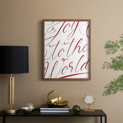 «Joy To The World», reproduction encadrée - bois massif