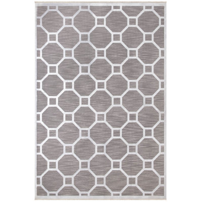 Tapis gris en polyester fabriqué à la machine Infinity
