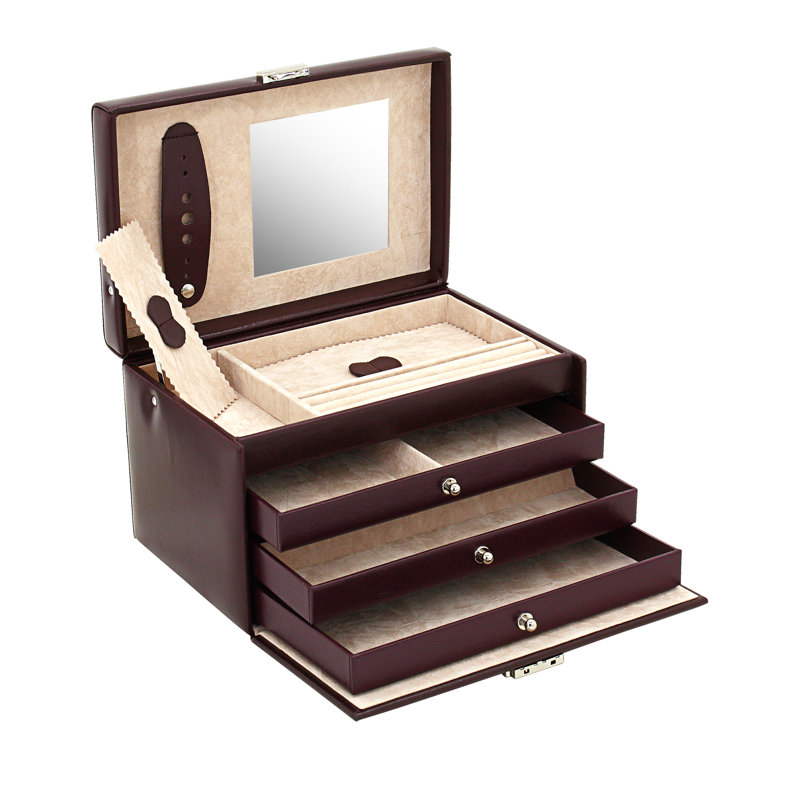 Classico Jewellery Box +, Burgundy