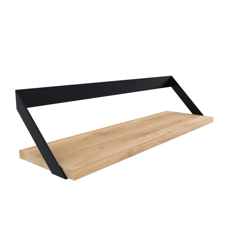 Ribbon Oak Solid Wood Floating Shelf