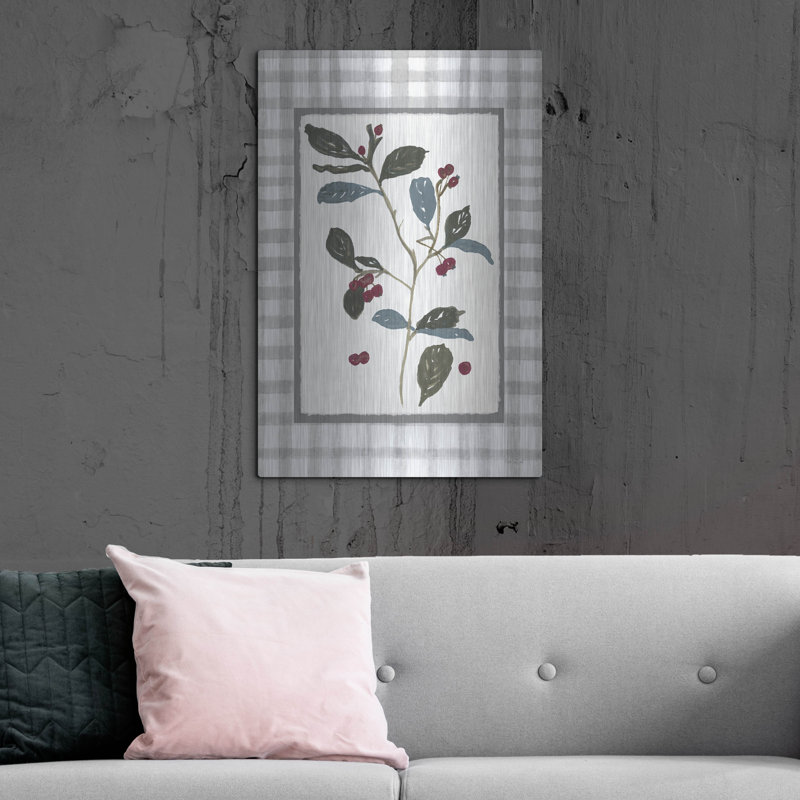 Luxe Metal Art 'Floral Medley 4' By Stellar Design " Floral Medley 4 " by Stellar Design Studio