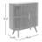 Klever 37.2" H 2-Door Solid Wood Accent Cabinet with Adjustable Shelves