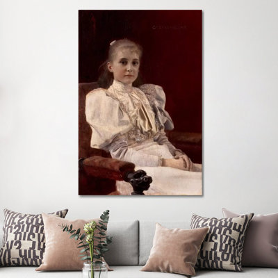 Seated Young Girl by Gustav Klimt - 1 Piece Wrapped Canvas Painting