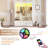 Elegant APP Controlled LED Light Hall Tree with 9 Hooks, Roman Column Design Natural Storage Bench with 3 Large Cabinets-487788008