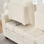 Velours côtelé avec accoudoirs carrés avec dossier réglable pour les espaces de vie partagés. Blanc, mousse et ressort. 48,5 largeur, 61 profondeur, 37 hauteur, 138 lb Conception modulaire, siège confortable, bois et