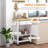 Utility Kitchen Cart, Rolling Kitchen Island With Smooth Rubberwood Top, Narrow Butcher Block Surface On Wheels-89177059