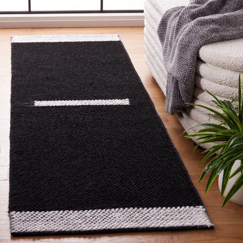 Denazia Flat Weave Wool Rug, Runner 2'3" x 8'