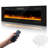 60" Electric Fireplace Insert, Electric Fireplace Wall Mounted with Remote & Timer, Adjustable Flame Color, 750/1500W-1821390182