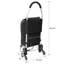 Chariot d'escalade avec roues triangulaires en acier inoxydable, chariot noir pliable avec sac Oxford imperméable amovible-123260363-123260362