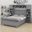 Lit en bois avec armoire et tablette tout-en-un-782369302