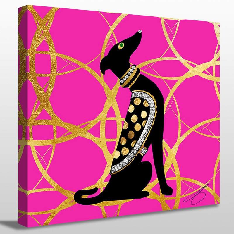 « déco dog », impression, H 36 po x l 36 po x P 1,5 po, Toile tendue