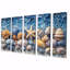 «Coastal Seashells In Blue and White Tones I», ensemble d'art sur toile coquillage-806094222