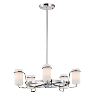 Gowins 5 - Light Dimmable Wagon Wheel Chandelier