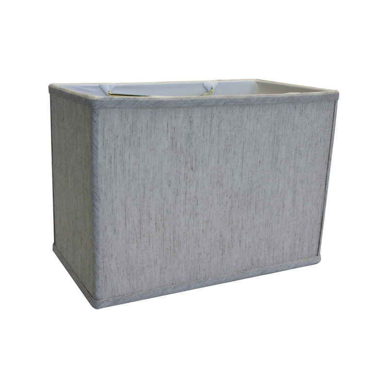 10'' H x 8'' W Linen Rectangle Lamp Shade, Textured Oatmeal