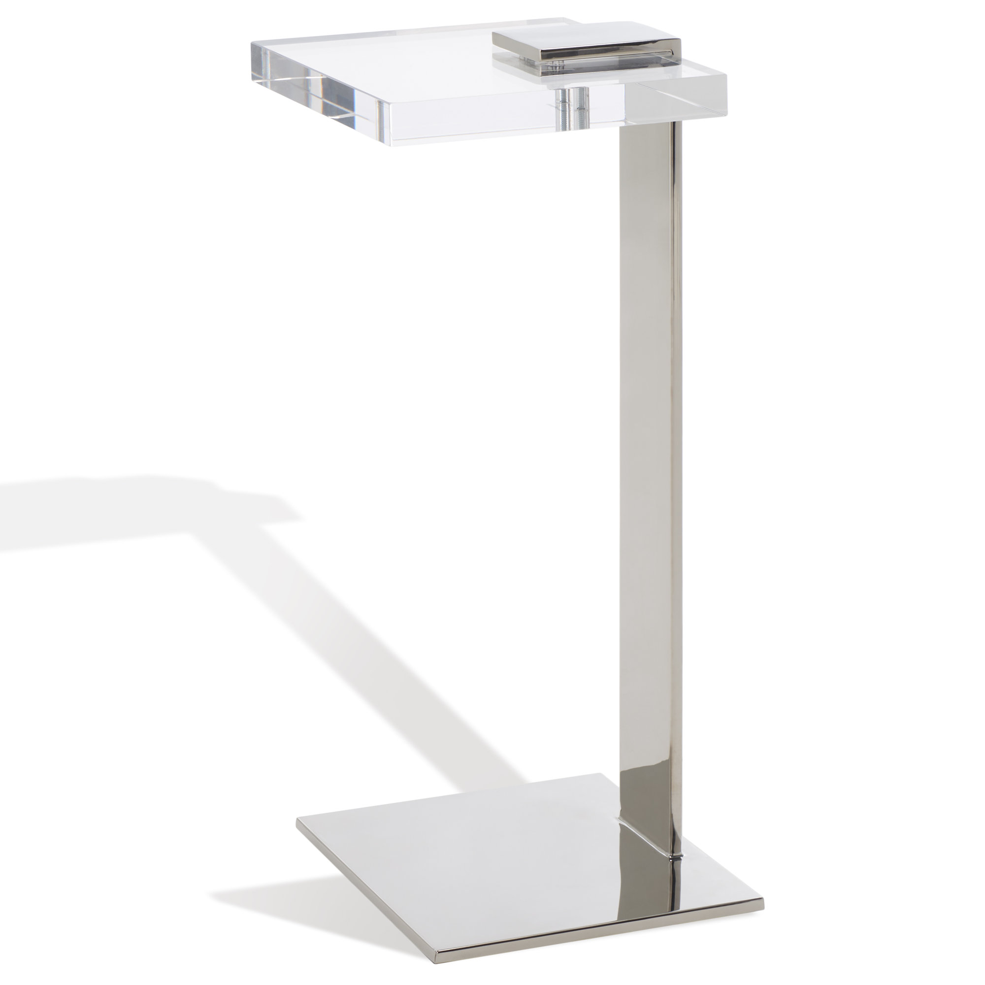 O'Hara End Table, Silver, Clear