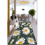 Washable Floral Indoor Rug