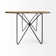 Balcom Acacia Solid Wood Top Metal Base Dining Table