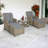 WENTWORTH 5pc Deluxe Gas Reclining chair set : 2 Gas operated recliners 1 x coffee table + 2 stools