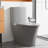 Matte Grey Toilet With Dual Flush - 1.1/1.6 , Porcelain, Soft Close Seat, Concealed , Clean Easily Skirted Design, Powerful Flushing-125560732