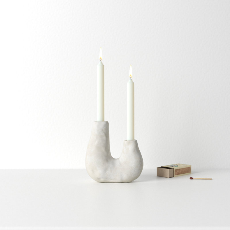Baja Ceramic Tabletop Candlestick