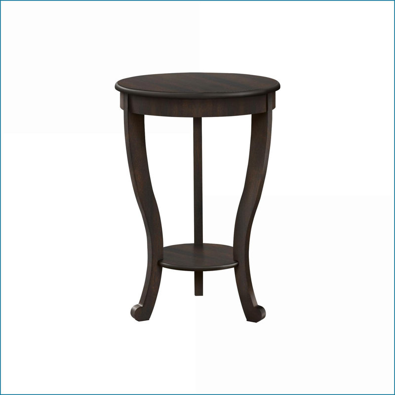 Table basse traditionnelle à 2 niveaux en placage brun - Assemblage facile pour le salon Chambre à coucher