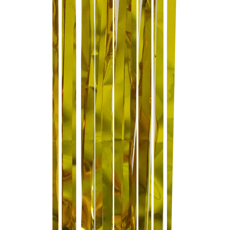 Rideau de fenêtre ou de porte Tinsel Christmas - 3 pi x 8 pi - doré