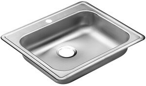21.25'' L Drop-In Single Bowl Stainless Steel Kitchen Sink, 1