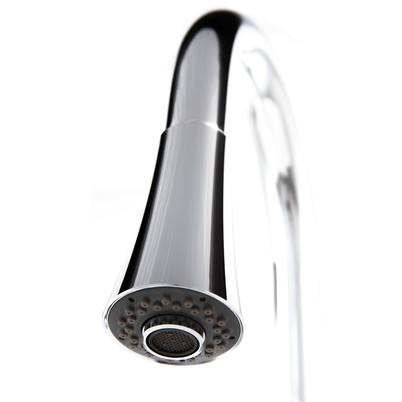 Castor Single Handle Kitchen Faucet with Side Spray and Accessories, Chrome