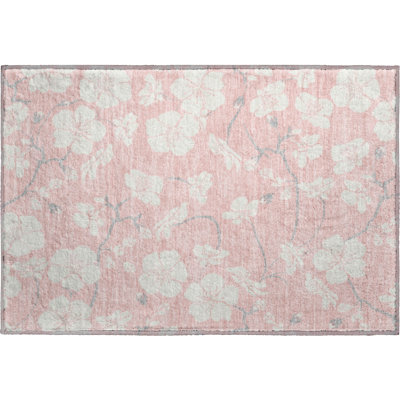 Premium Machine Washable Diskin AMF1032 Floral Rug