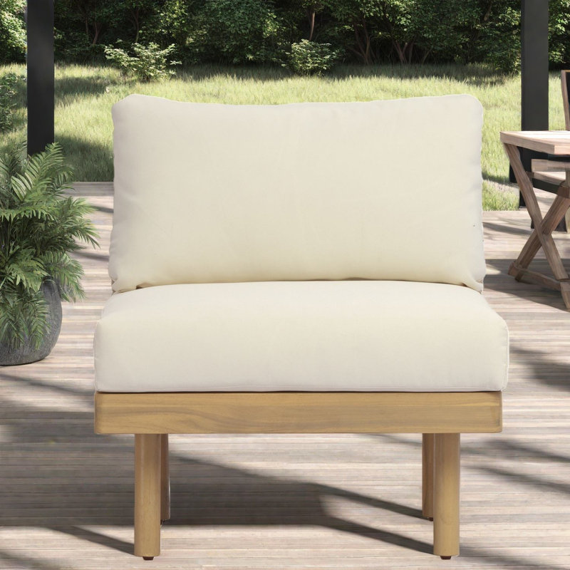 Chaises longues Lb, dossier en corde de bois d'acacia, sièges de patio modernes