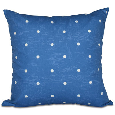 Surf, Sand, & Sea Polka Dots Outdoor Reversible Throw Pillow