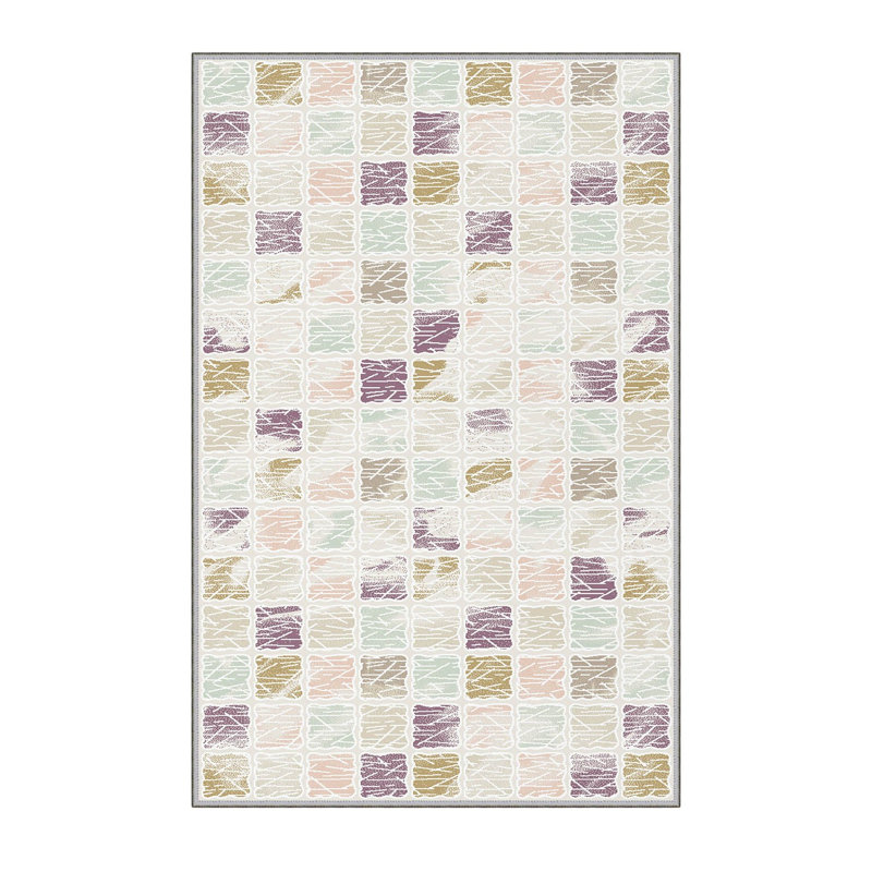 Antibacterial Hall Carpet, 3D Digital Printed, 3.3 x 4.9 ft | 100% Polyester, 0.3 in Pile Height, Non-Slip Underside, Machine Washable, Durable & Easy Care | Perfect for Living Room, Entryway & Home Décor