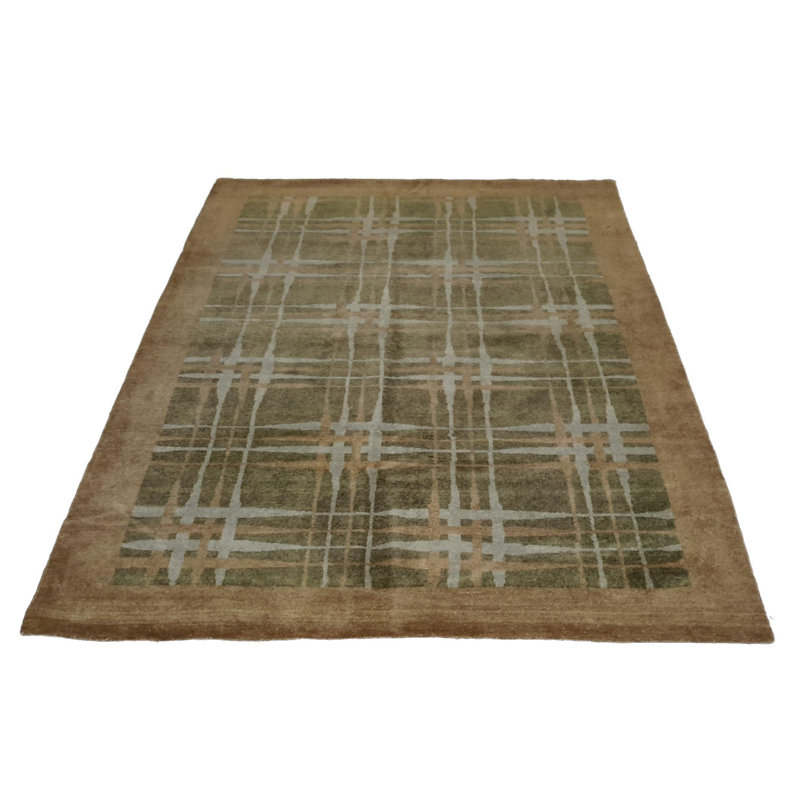 Isabelline Hand Made Modern All Over Indo Gabbeh Rug - 4'7'' X 6'6''
