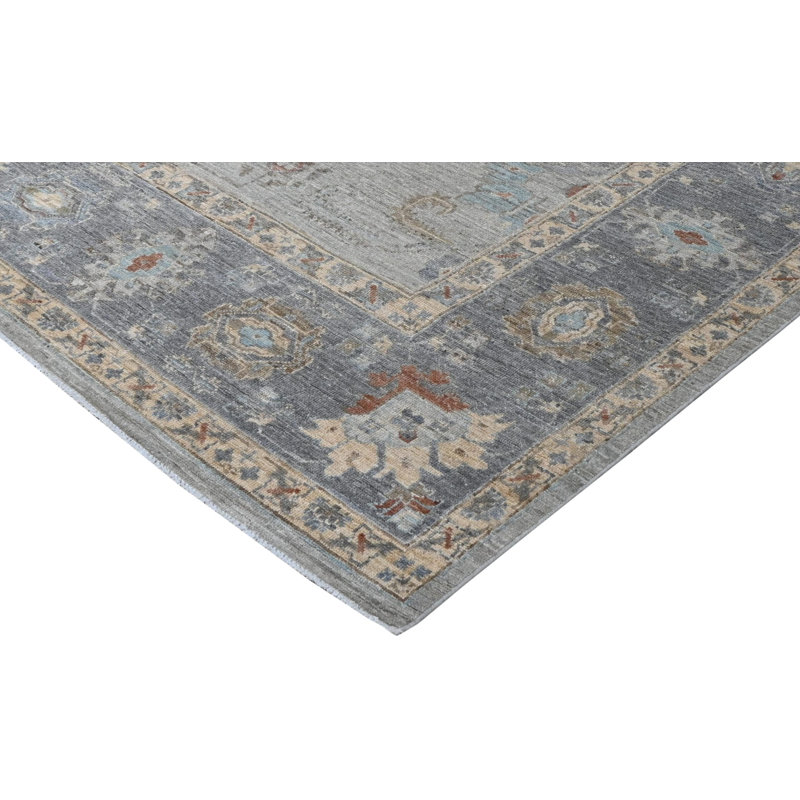 Oushak Collection, Transitional One-of-a-Kind Rectangle 8'11" X 12'1" Hand Knotted Area Rug