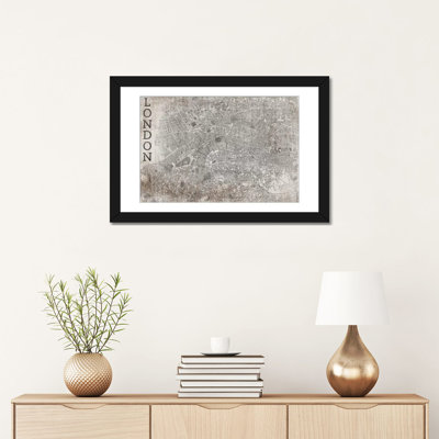 «Map London, Vintage», impression sur toile