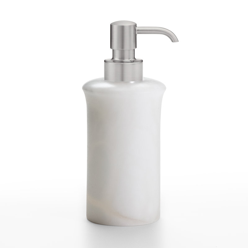 Alisa Soap Dispenser, White/Brushed Nickel