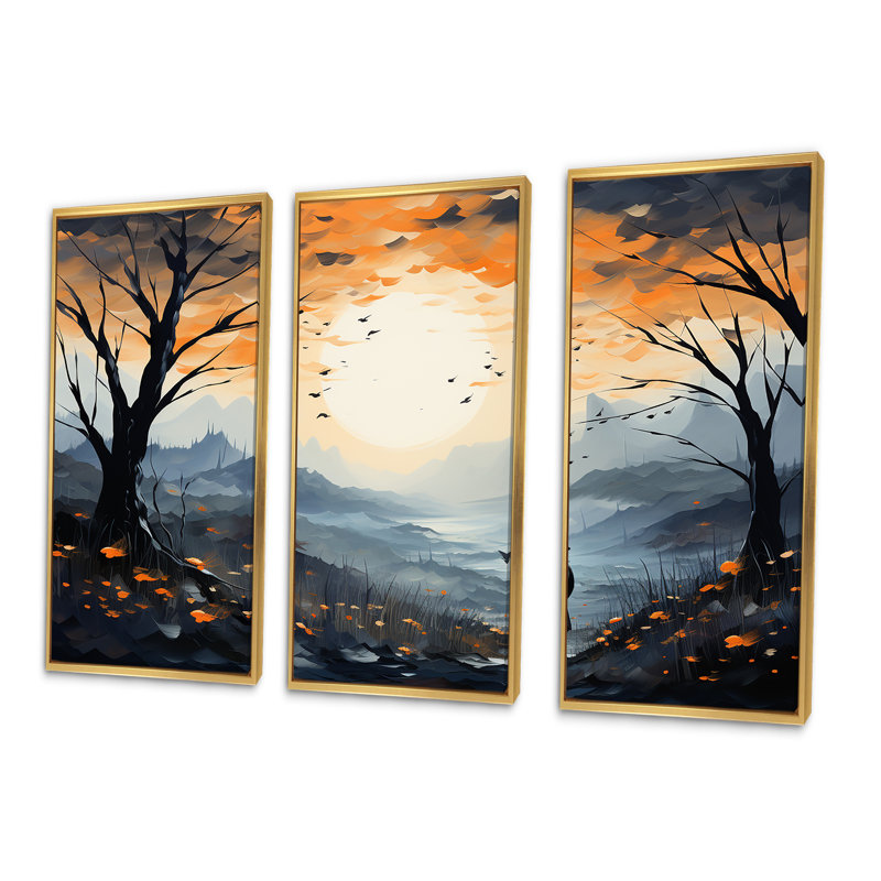 Ensemble de salon Meadow Mystic Wilderness - Meadow Wall Art, Cadre flottant doré, H 28 po x l 36 po