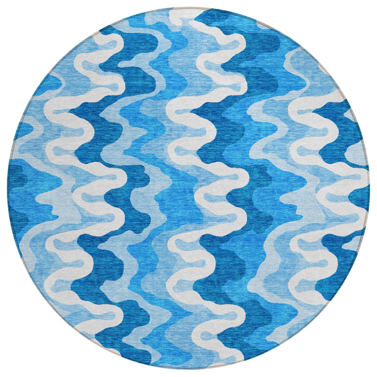 Washable Abstract Indoor / Outdoor Rug