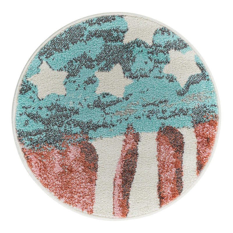 Tapis pour enfant Unique Loom Americana, Rond 2 pi 2 po