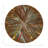 Pheasant Feathers Brown Vegan Leather Round Coasters-119015375