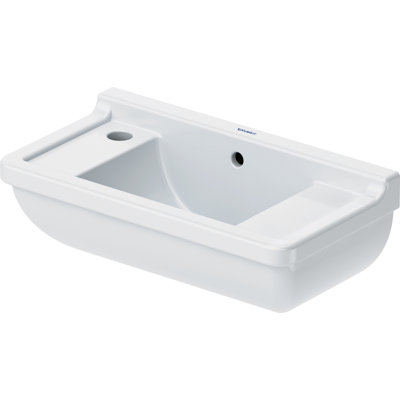 Duravit Starck 3 Ceramic 20" Wall Mount Bathroom Sink with Overflow