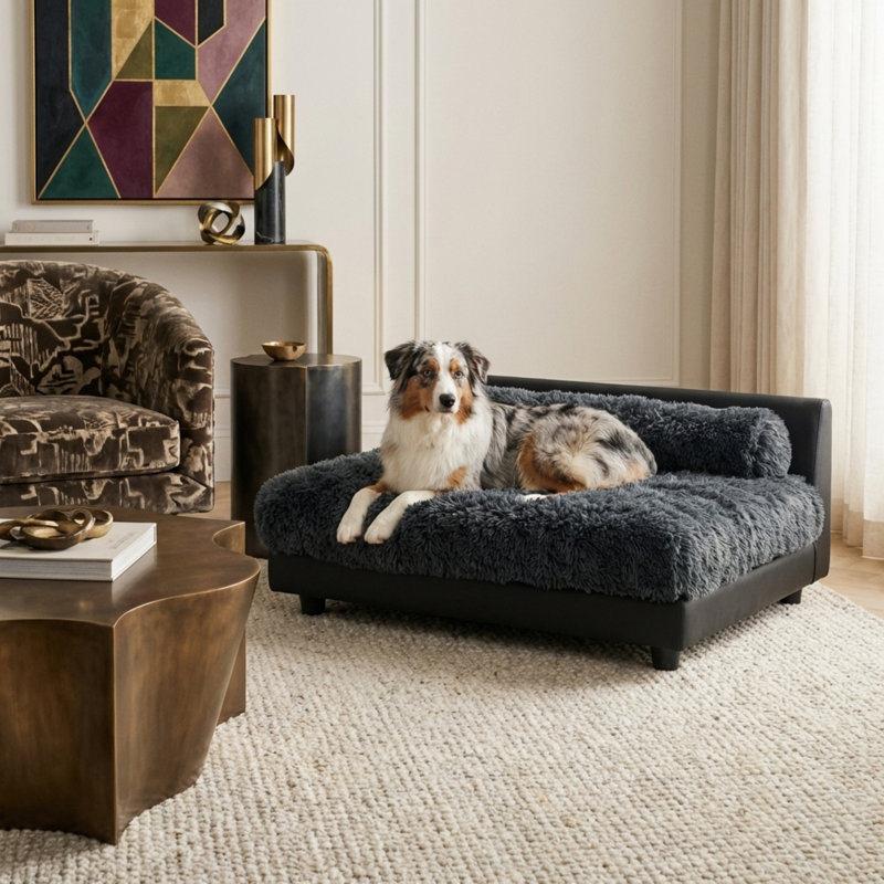 Canapé pour chien Soho, Grand (l 34 po x P 29 po x H 16 po), gris